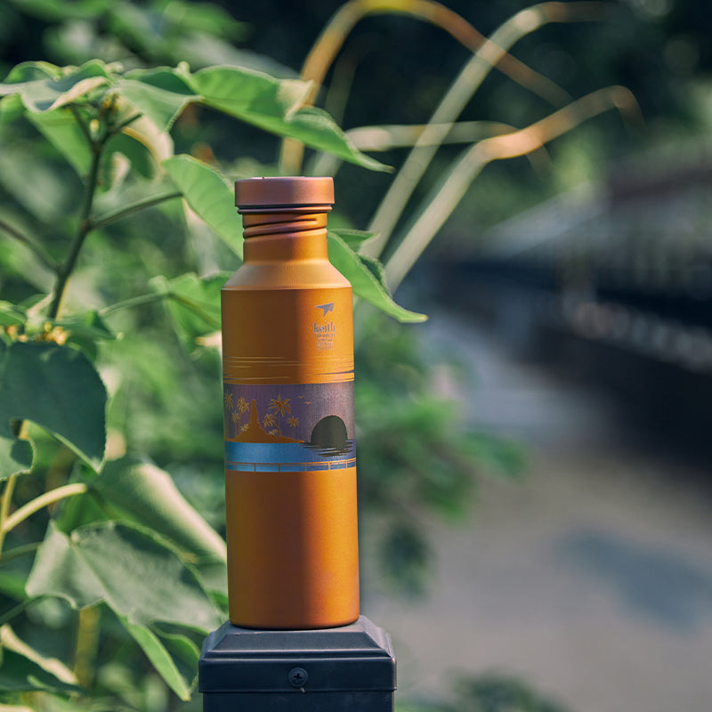 KEITH Titanium Artistry Collection: Artisan Bottle and Mug Series (Ti3530 Artisan Sunset Glow Bottle)