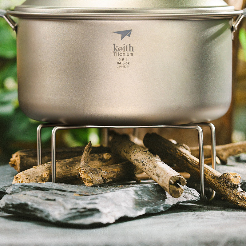 KEITH Titanium Tri-Leg Steaming Rack Series (Ti8731 Low Tri-Leg Steaming Rack)