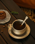 KEITH Titanium Ti3601 Double-Wall Coffee Cup with Saucer and