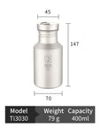 KEITH Titanium Ti3032 Plastic-Free Sport Bottle - 23.6 fl oz
