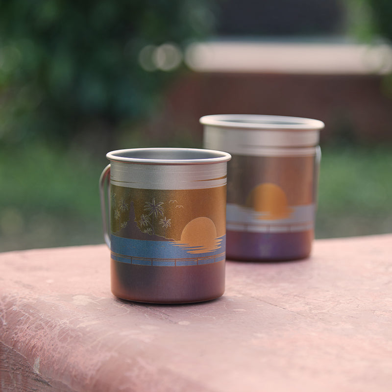 Keith Titanium Artistry Collection: Artisan Bottle and Mug Series (Ti3532 Artisan Mug (Sunset Glow))