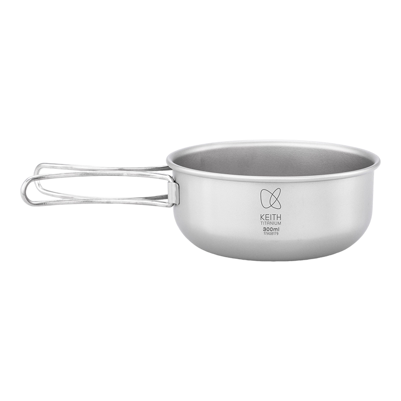 KEITH Titanium Ti5323 Folding Titanium Bowl