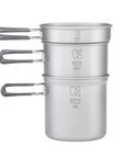 KEITH Titanium Ti6014 3-Piece Pot and Pan Cook Set - 2400ml