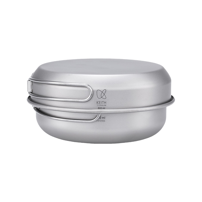KEITH Titanium Ti6053 3-Piece Titanium pot and Pan Cook Set