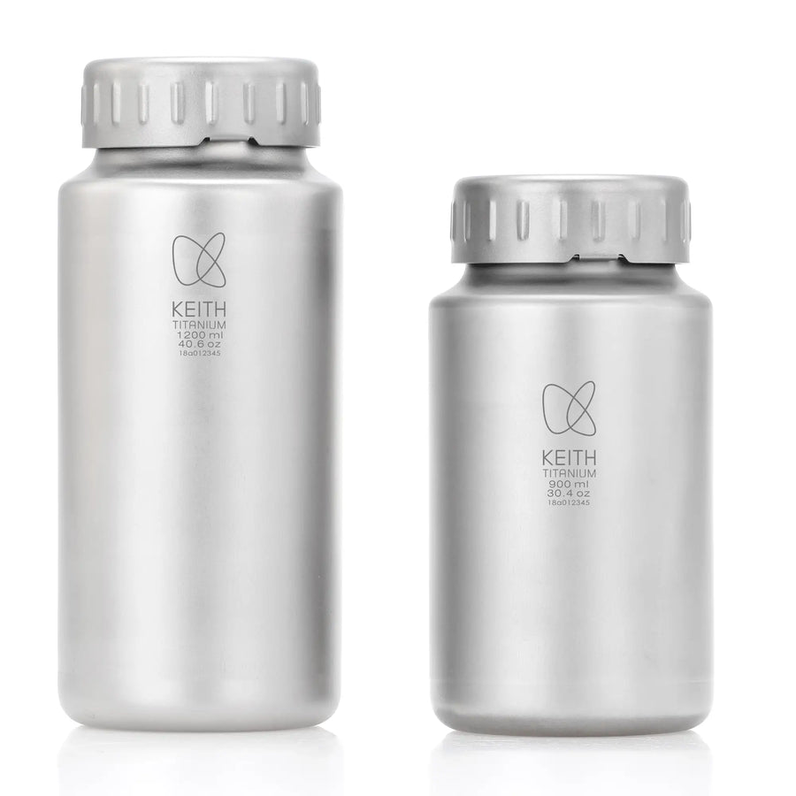 KEITH Titanium Bayonet-Cap Bottle with Sleeve, 0.9L / 1.2L - Ti3035 / Ti3036