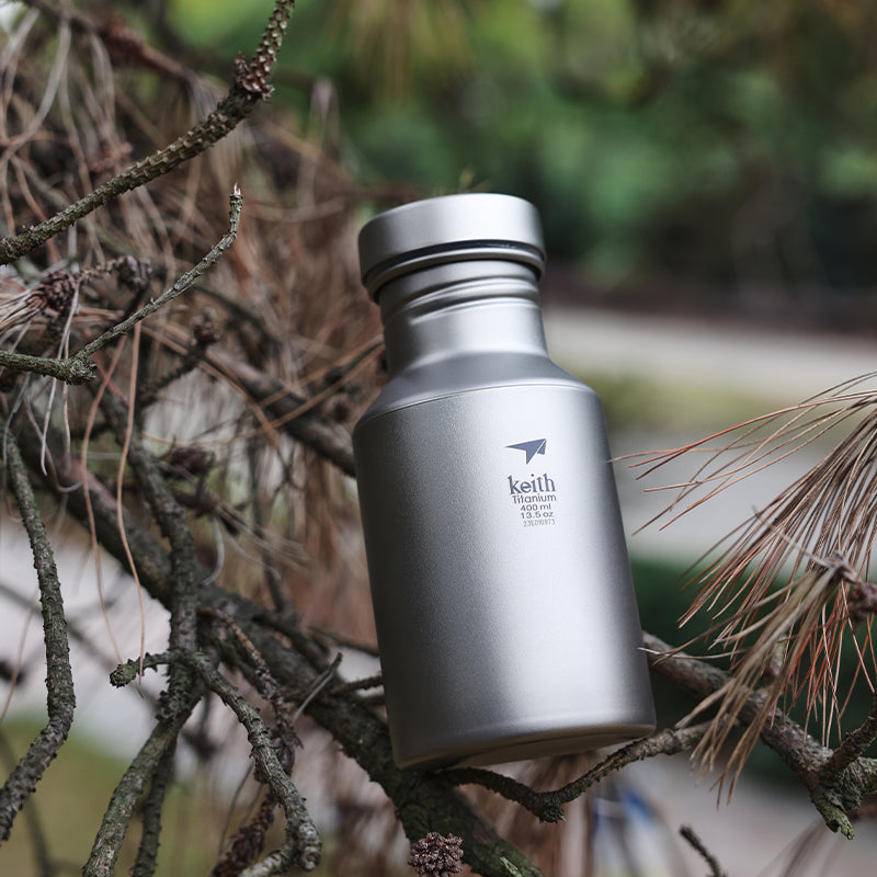 Keith Titanium Ti3030 Plastic-Free Sport Bottle -13.5 fl oz