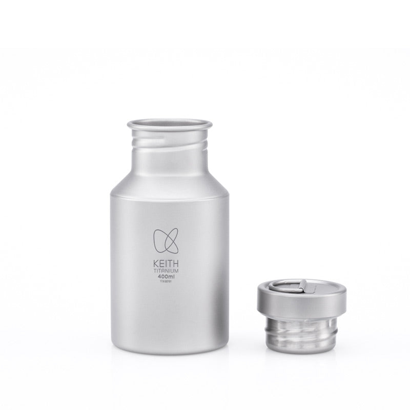 Keith Titanium Ti3030 Plastic-Free Sport Bottle -13.5 fl oz