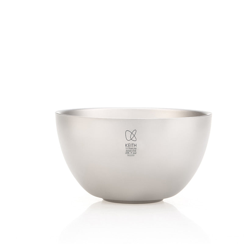 KEITH Titanium Ti5355 Double-Wall Insulated Bowl, 28.7 oz | Plastic-Free and Eco-Friendly