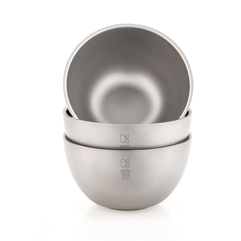 KEITH Titanium Ti5355 Double-Wall Insulated Bowl, 28.7 oz | Plastic-Free and Eco-Friendly
