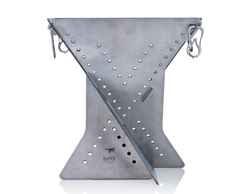 Keith Titanium Ti1801 modular fire pit assembled on a white background
