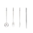 Keith Titanium Ti5211 4-piece flatware set with spoon, fork, knife, and chopsticks on a white background