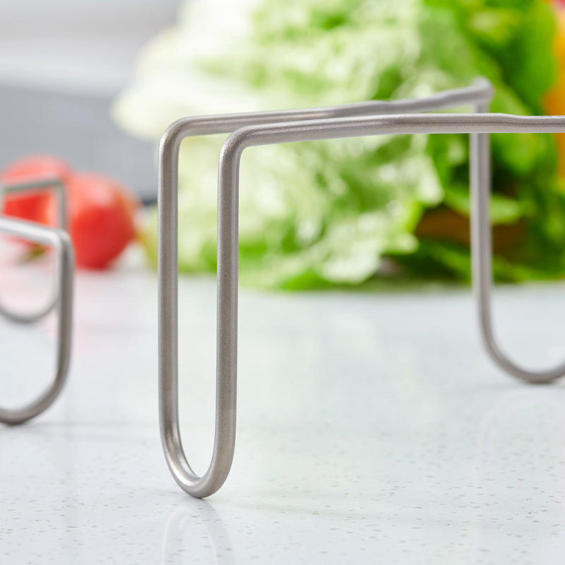 Close-up of a leg on the Keith Titanium Ti8732 high tri-leg steaming rack