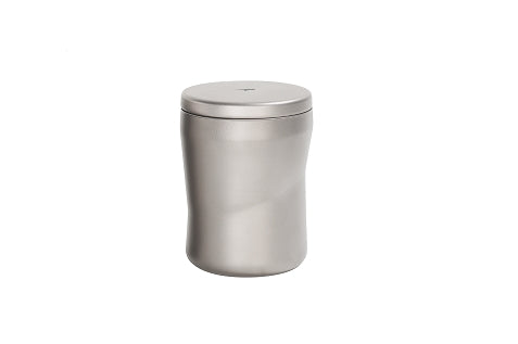 Keith Titanium Ti3312 220ml insulated titanium mug with lid on a white background