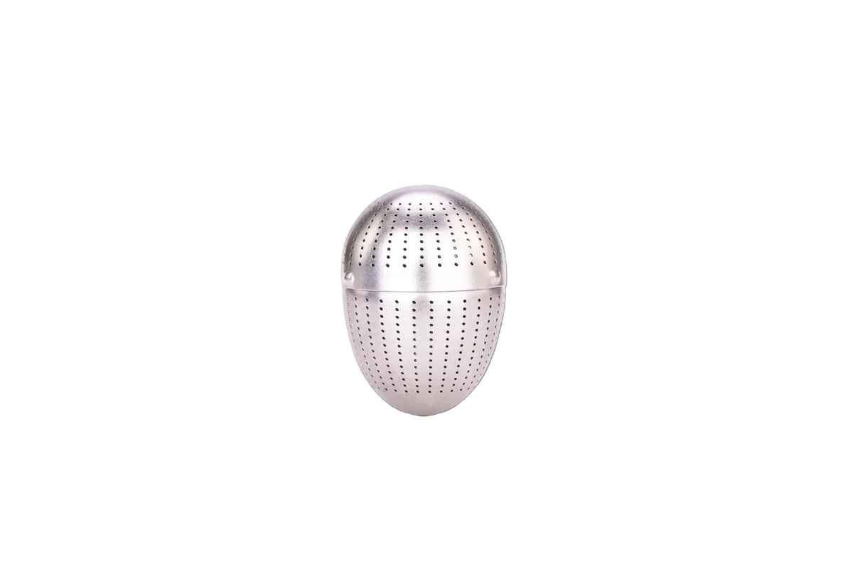 白背景に置かれたKEITH Titanium Ti3920卵型ティーインフューザー