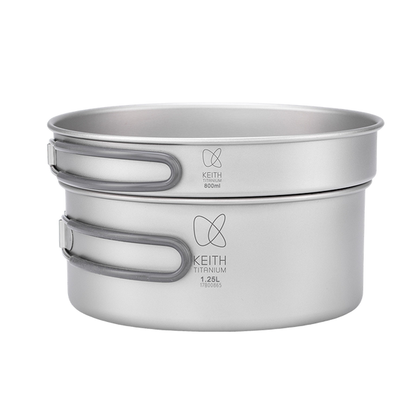 KEITH Titanium 2-Piece Pot and Pan Cook Set, 2.05L - Ti6017