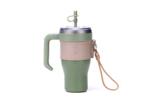 Keith Titanium Ti3271 straw cup with lid, handle, and straw on a white background