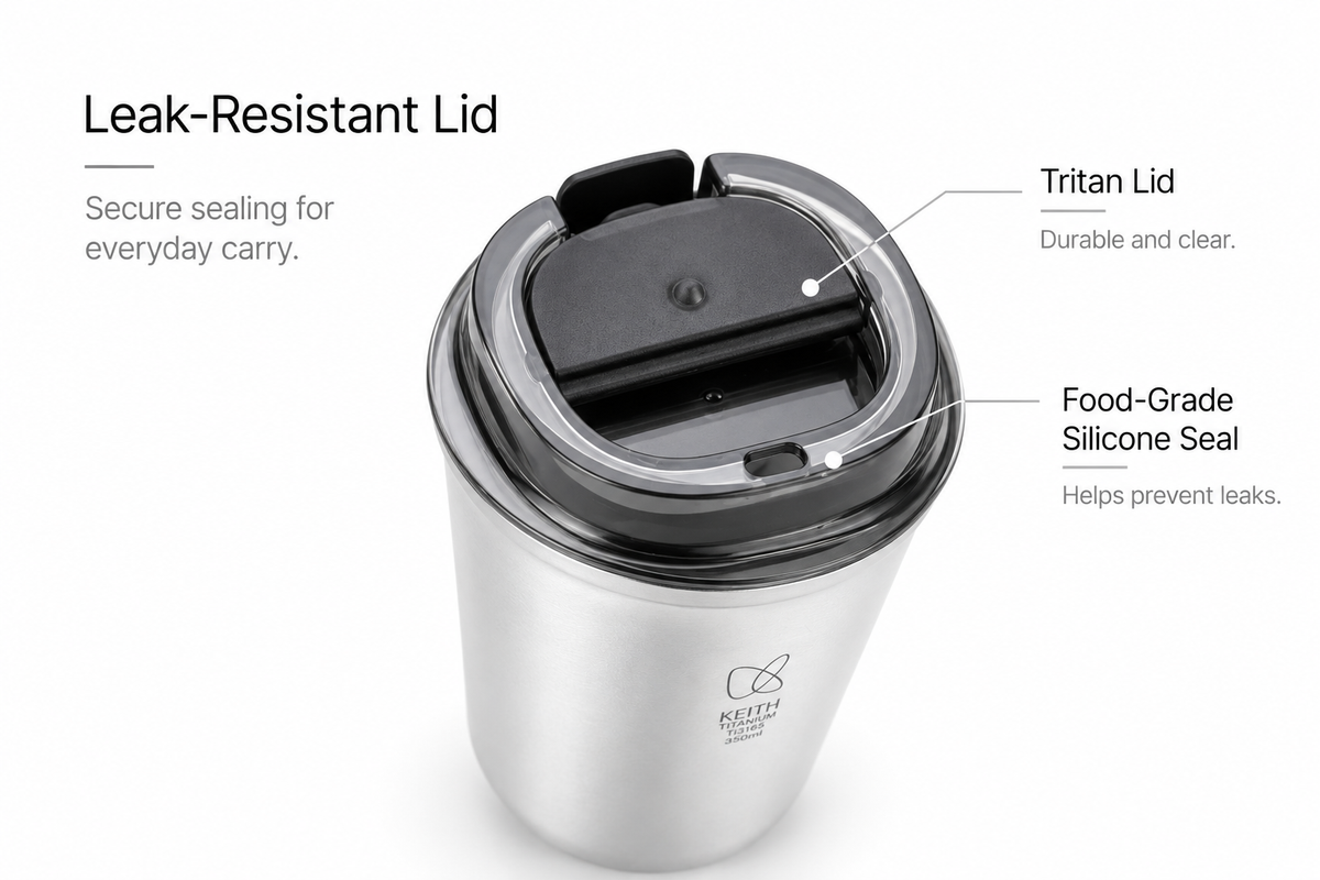KEITH Titanium Vacuum Coffee Cup 350ml - Ti3165