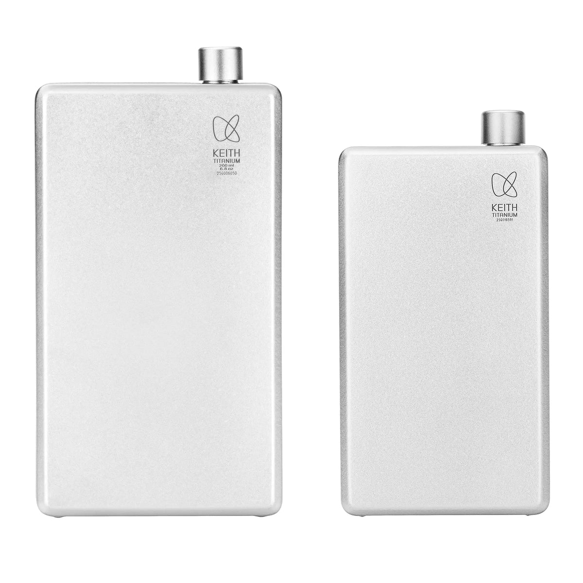 KEITH チタン製ポケットフラスコ じょうご付き、100ml / 200ml - Ti9306 / Ti9307