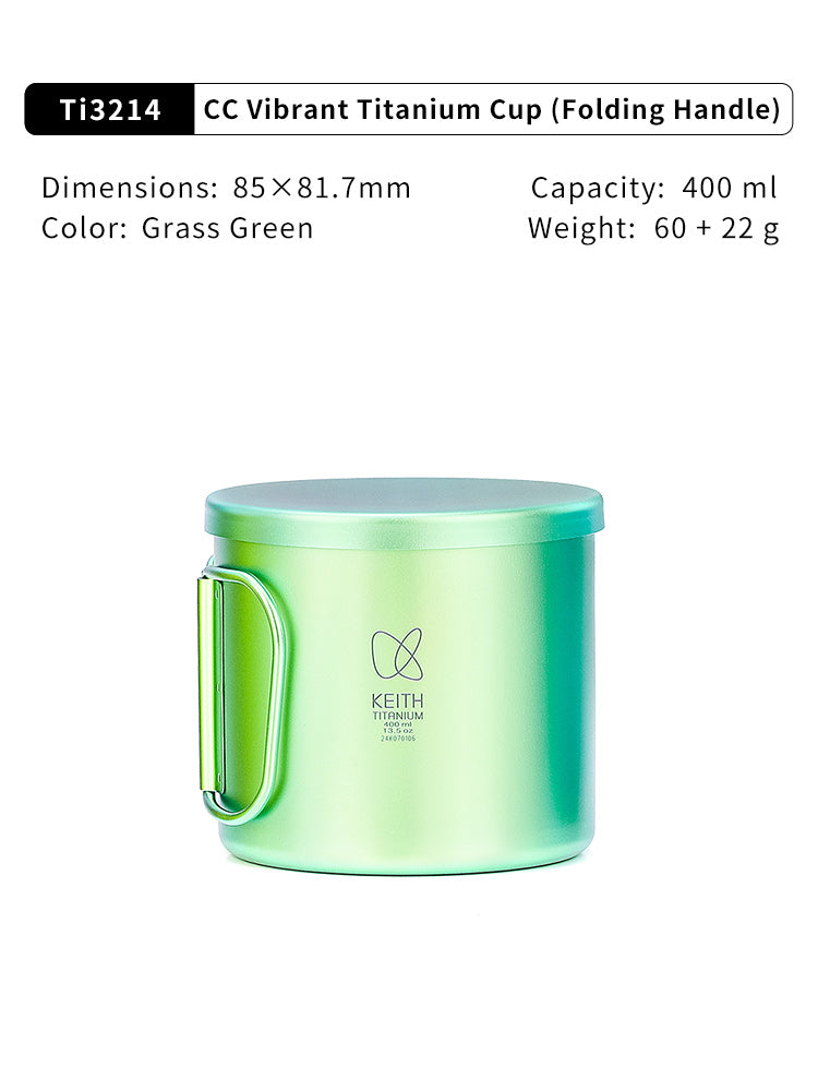 KEITH Titanium Radiant Spectrum Cups with handle