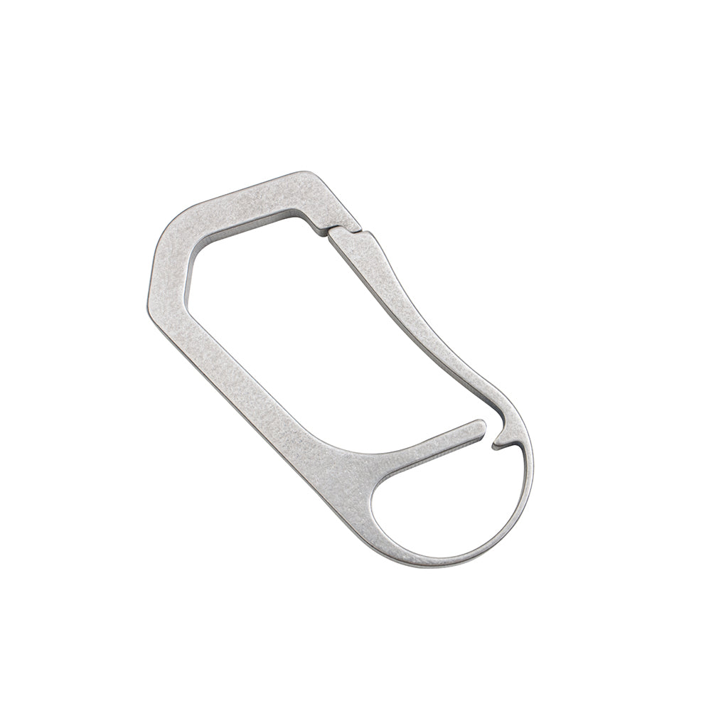 Angled view of the Keith Titanium Ti1155 carabiner on a white background