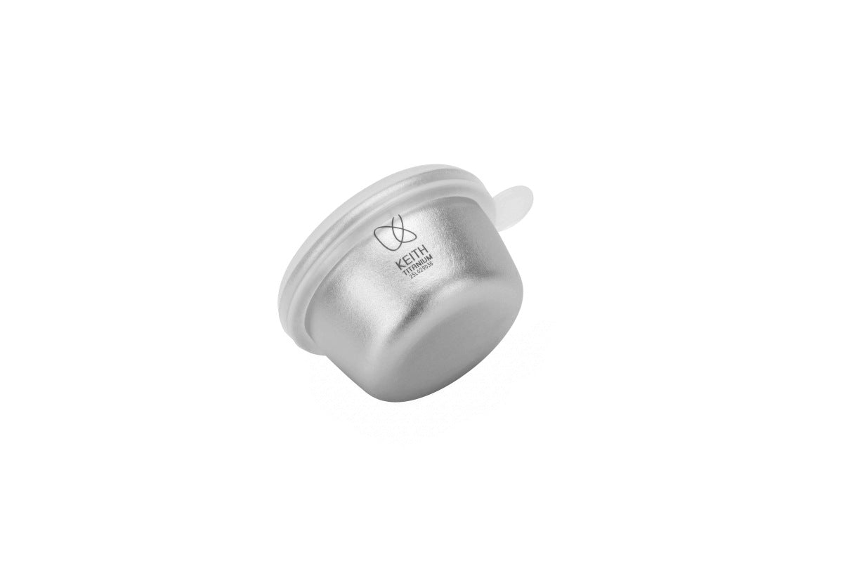 Single Keith Titanium Ti1161 mini container with translucent lid on a white background