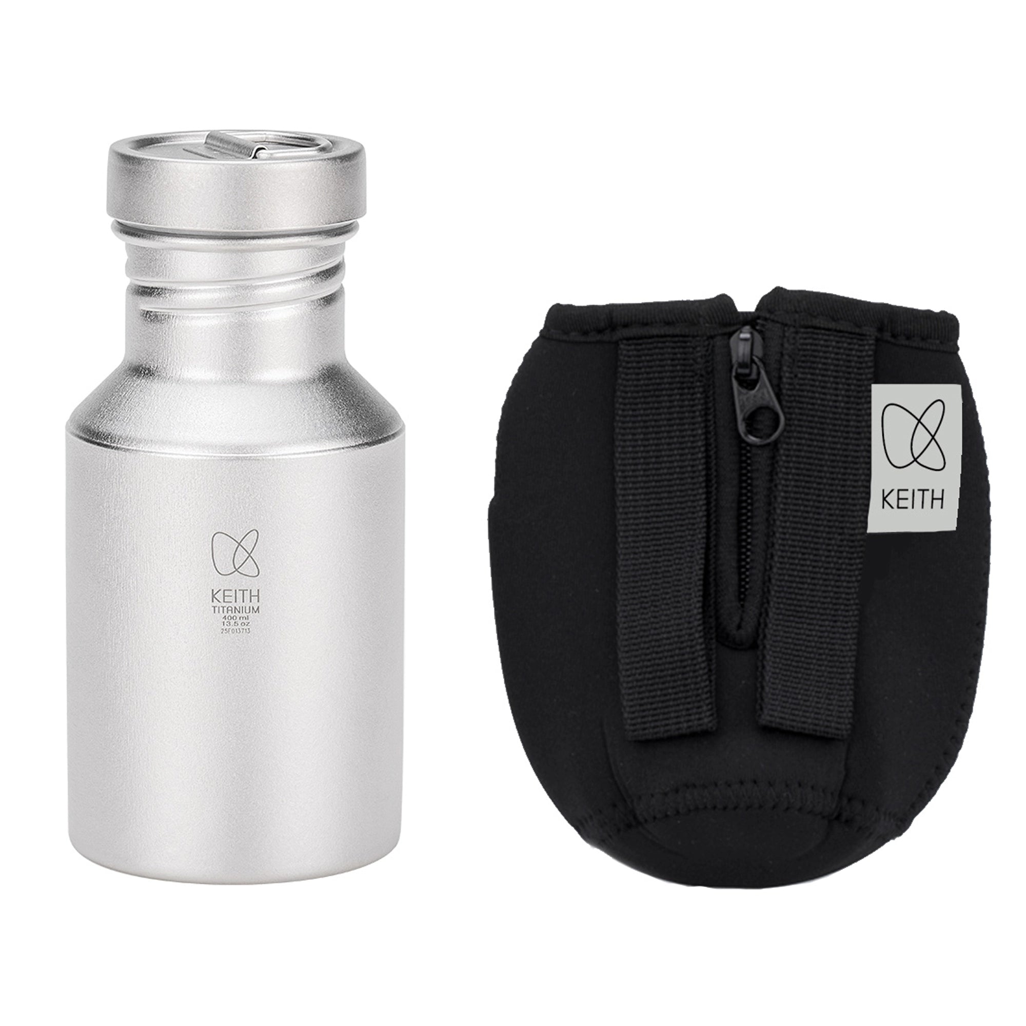 KEITH Titanium Sport Bottle with Sleeve - Ti3030
