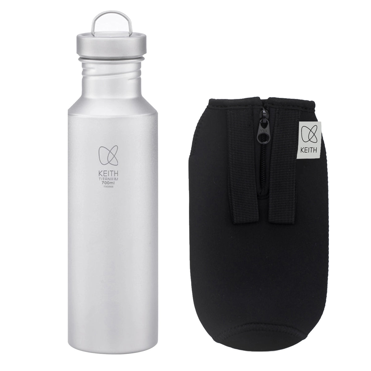 KEITH Titanium Sport Bottle with Sleeve - Ti3032