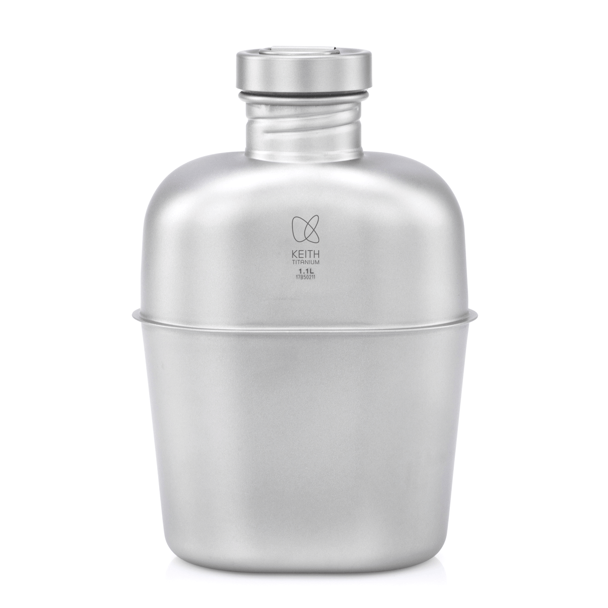 KEITH Titanium Canteen Mess Kit, 1100ml Bottle + 700ml Cup - Ti3060