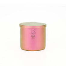 Keith Titanium flamingo pink radiant spectrum cup with lid on a white background