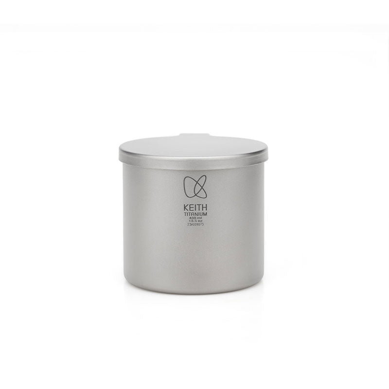 Keith Titanium titanium grey radiant spectrum cup with lid on a white background