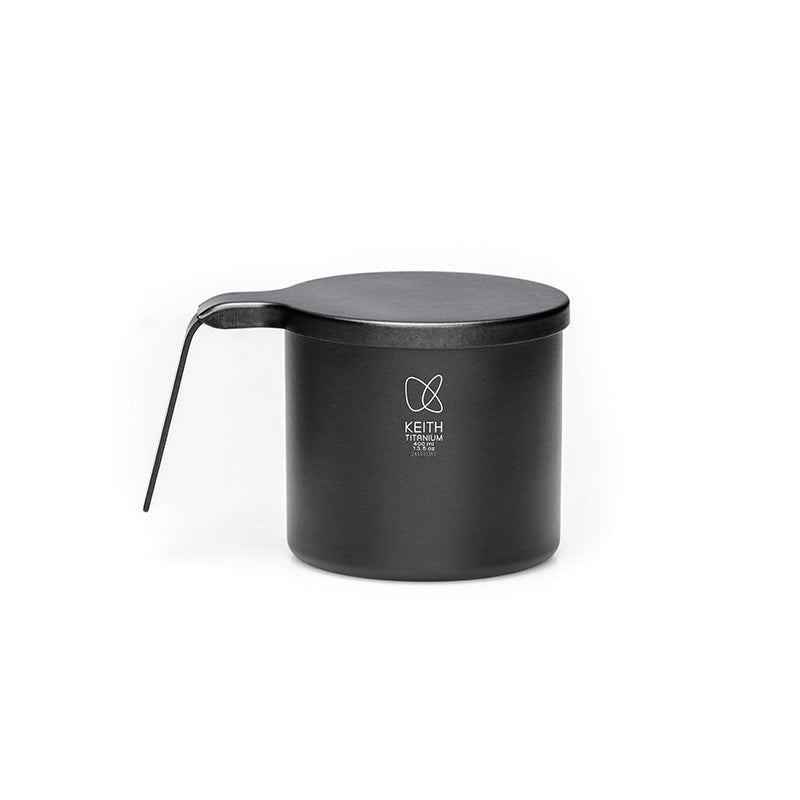 Keith Titanium Ti3260 dark black colorful cup 2.0 with lid on a white background