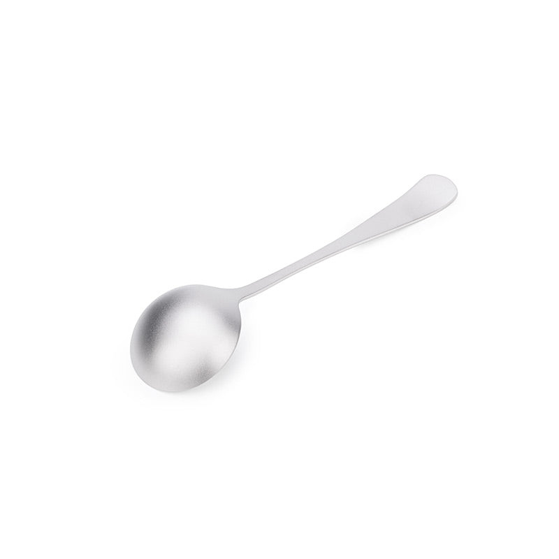 Keith Titanium Ti3602 coffee cupping spoon shown at an angle on a white background