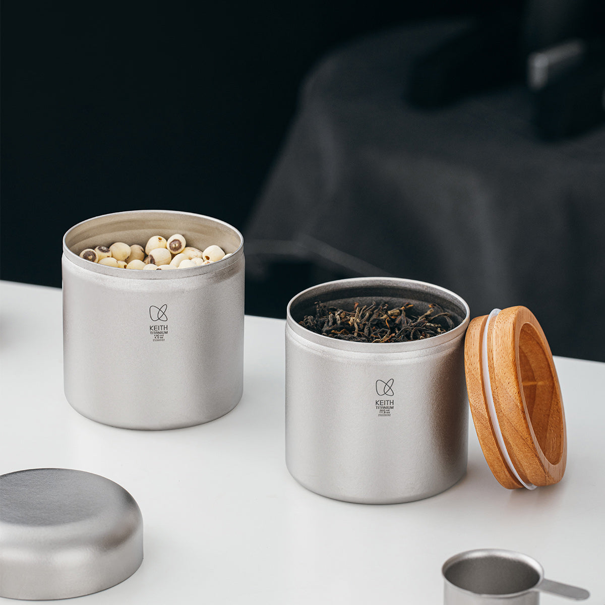 KEITH Titanium Coffee Canister with Measuring Spoon, 350ml - Ti3621
