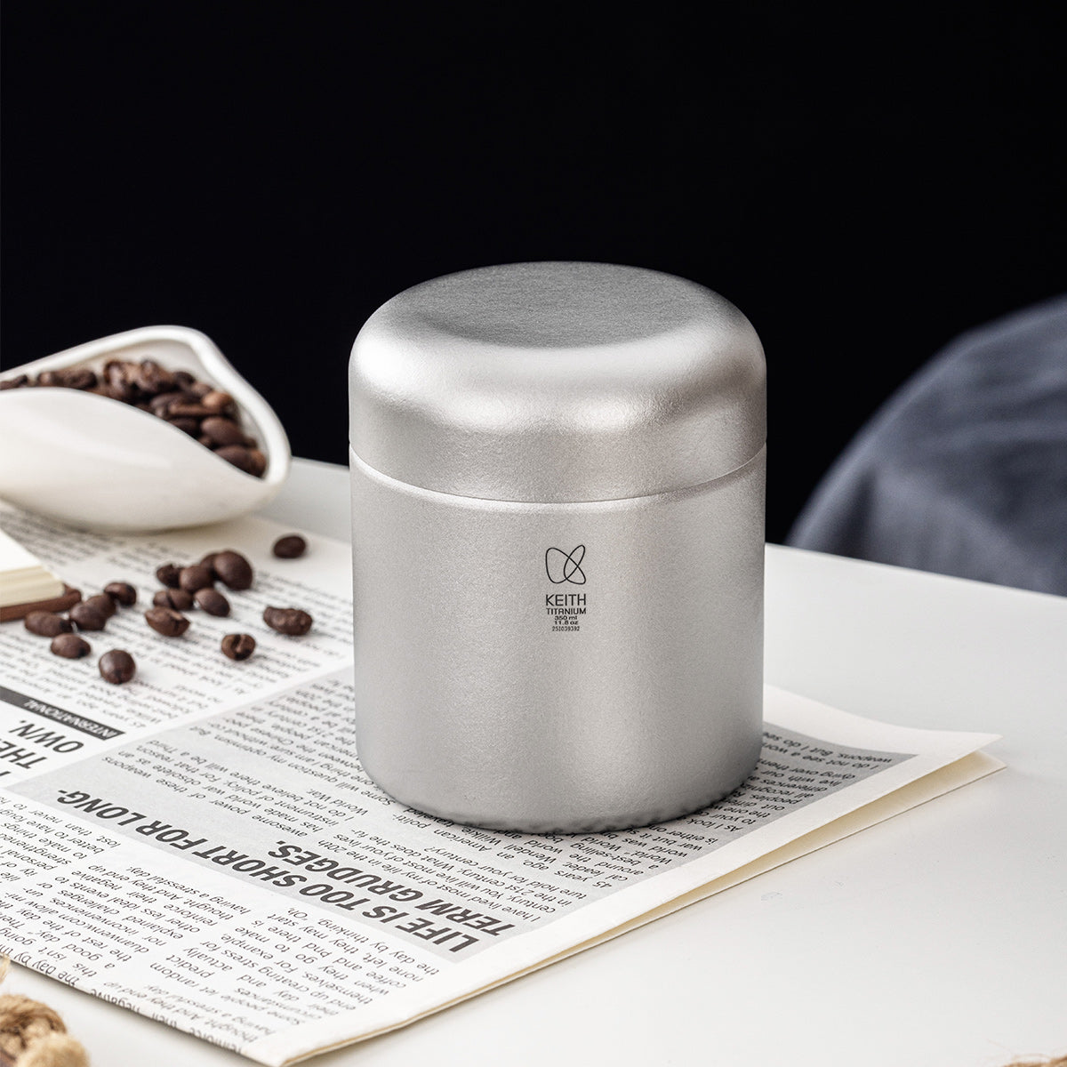 KEITH Titanium Ti3621 Coffee Titanium Canister