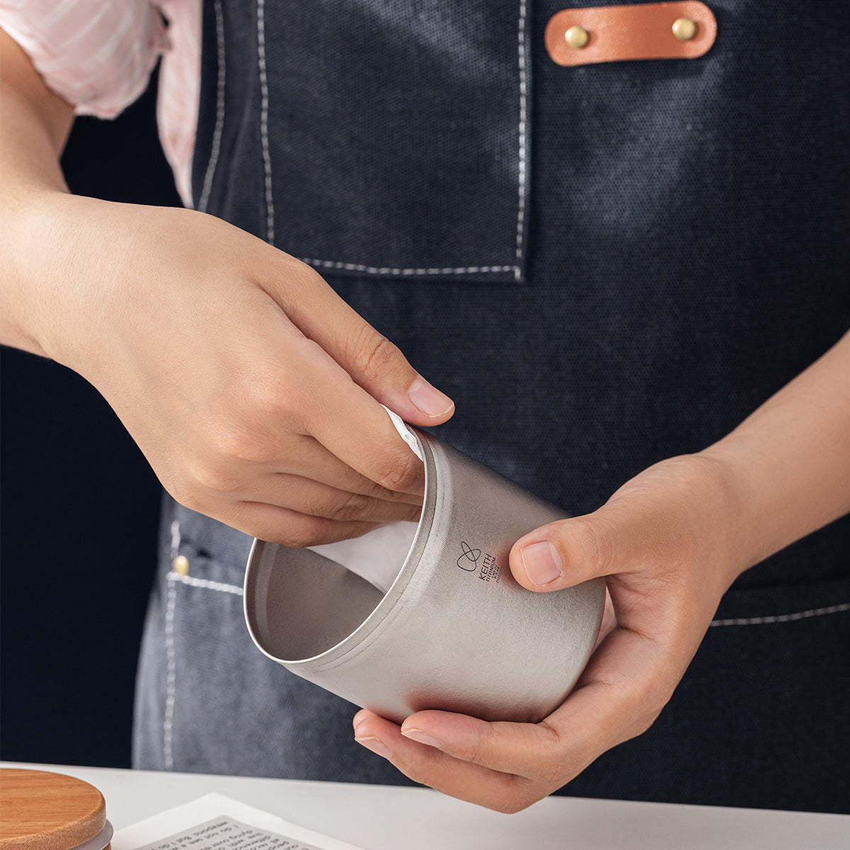 KEITH Titanium Ti3621 Coffee Titanium Canister