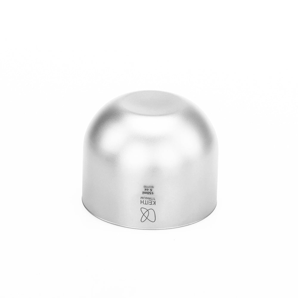 Upside-down view of the Keith Titanium Ti3906 tea cup on a white background