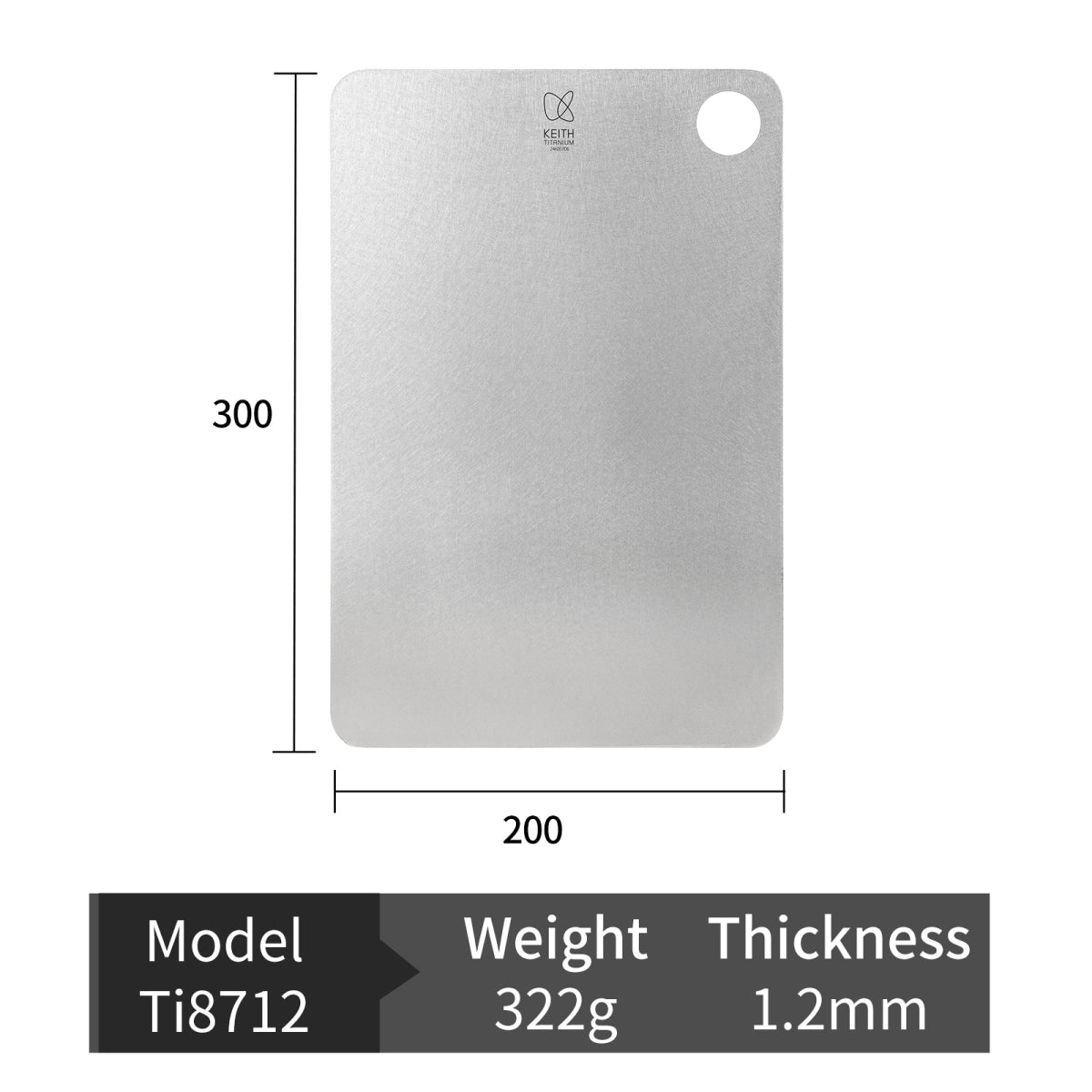 Keith Titanium Elite Cutting Board series (Ti8722 Titanium Cutting Board)