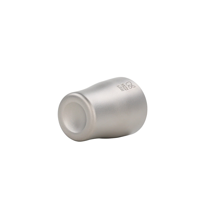 Bottom view of the Keith Titanium Ti9304 baijiu shot glass on a white background