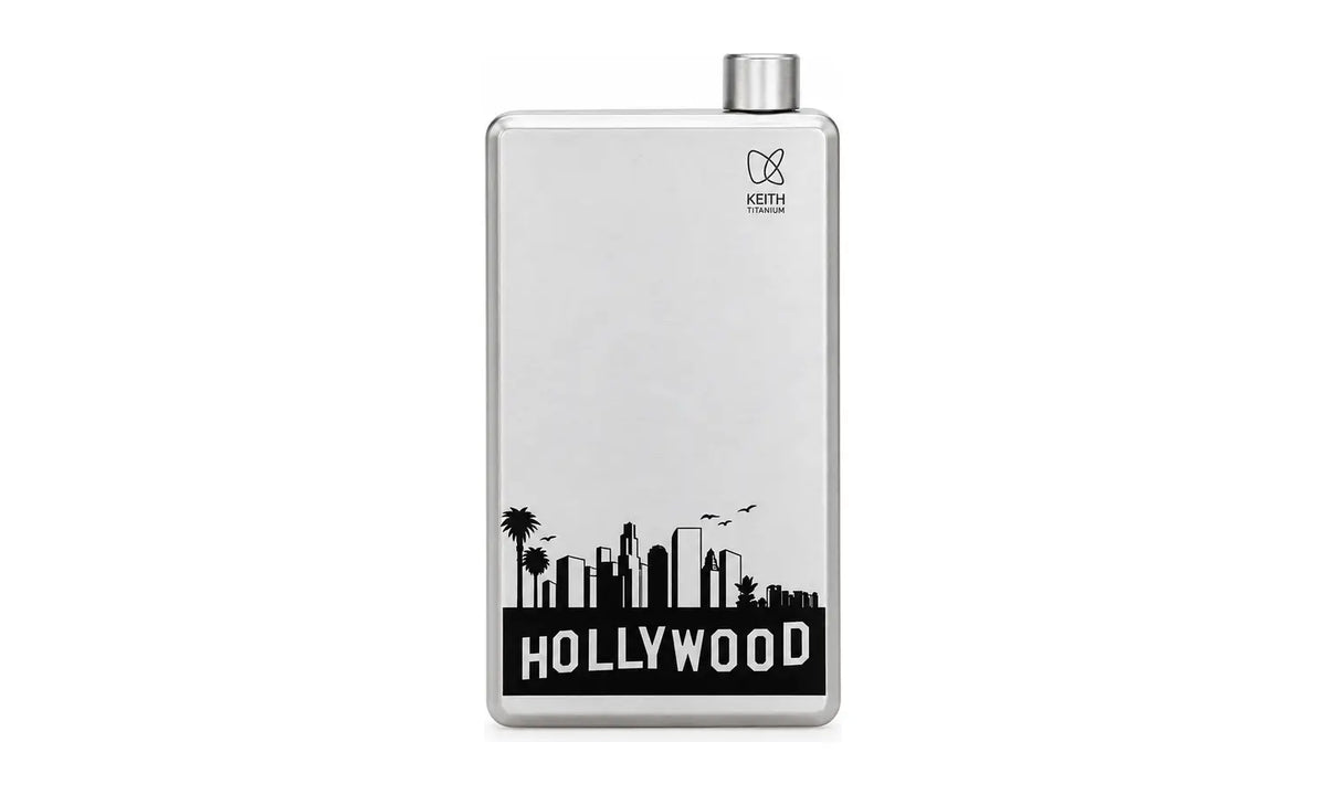 Plain KEITH titanium flask before engraving