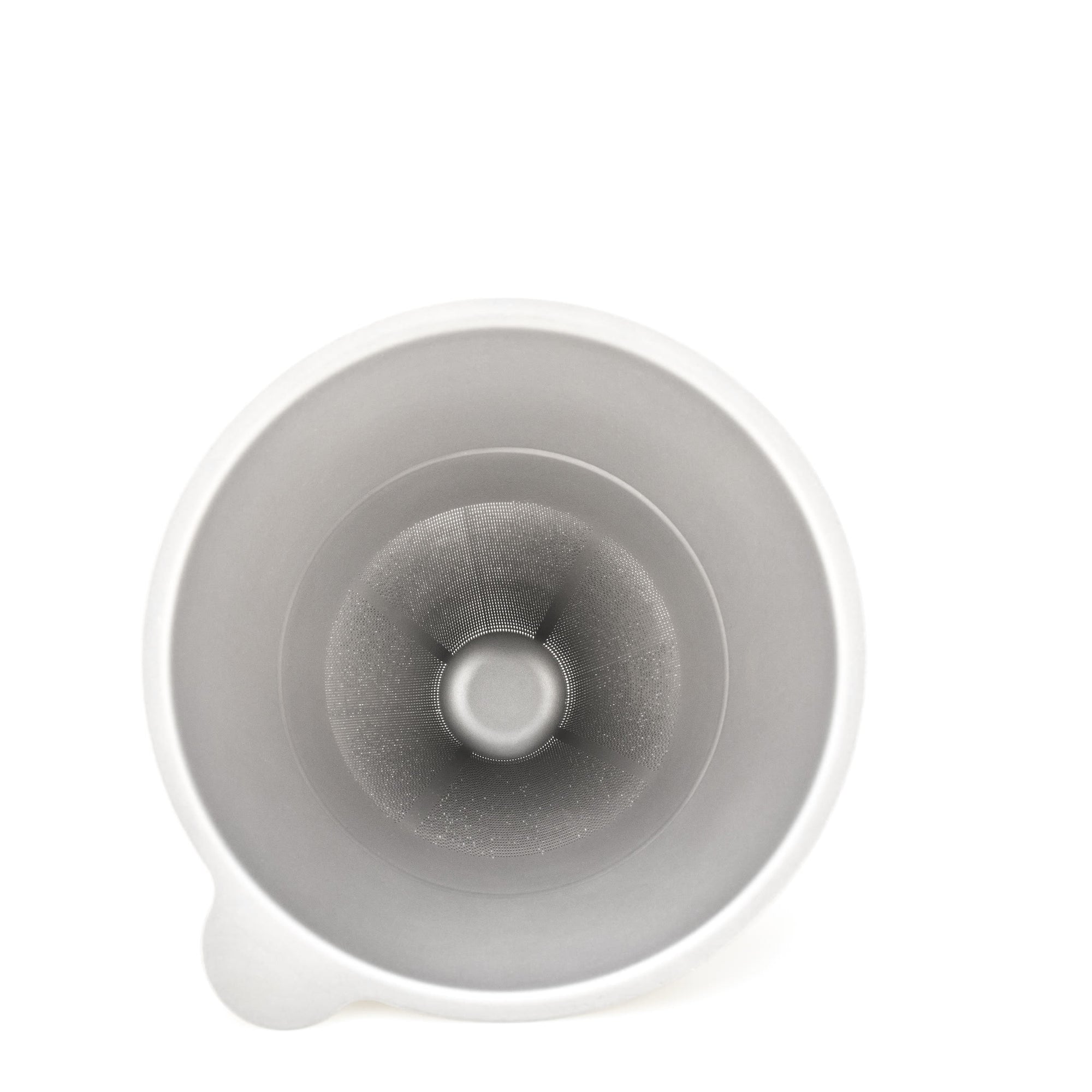 Top view inside the KEITH Ti3613 titanium pour-over coffee filter