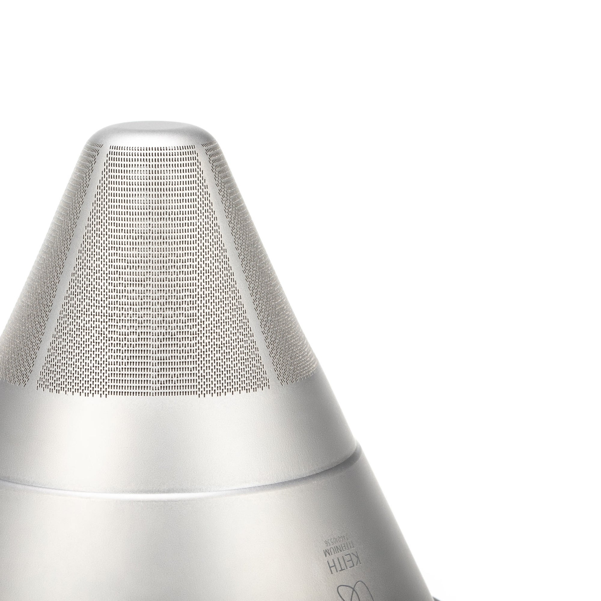 Macro view of the fine perforations on the KEITH Ti3613 titanium coffee filter