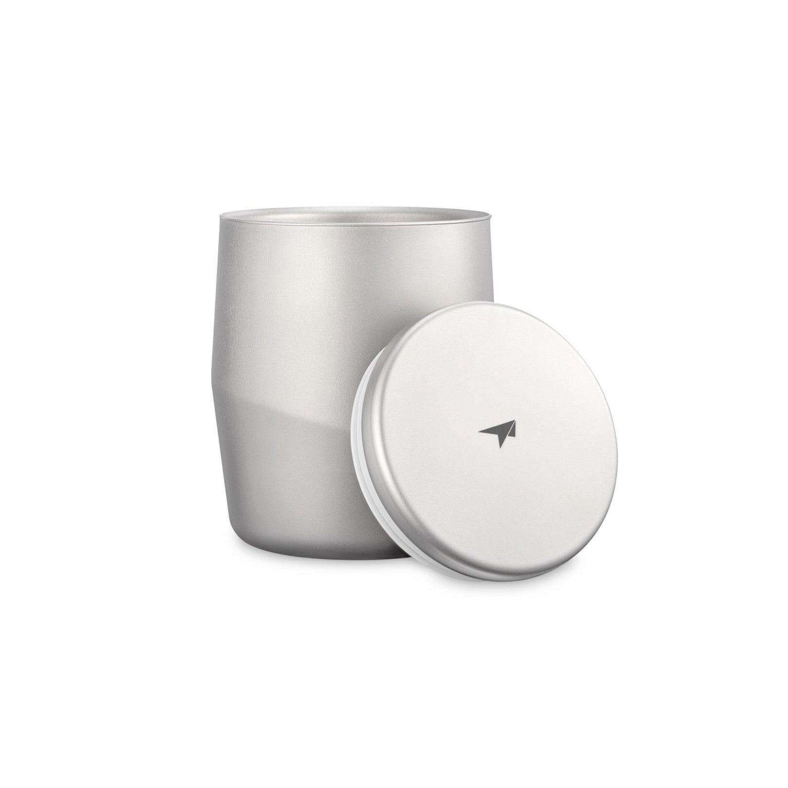 KEITH Ti3311 Galaxy insulated titanium mug with removable lid beside it on a white background