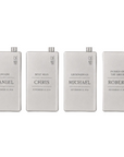Personalized titanium flasks for wedding party gifts with role and name engraving